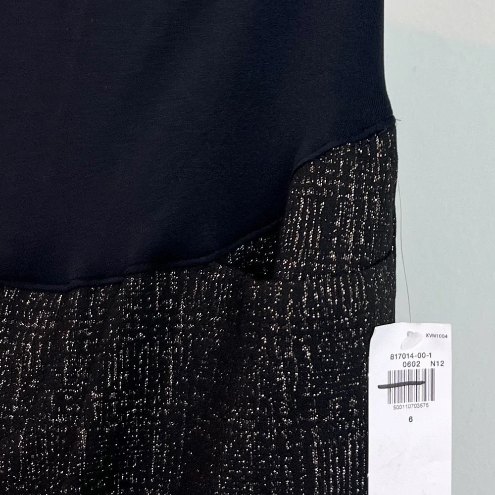 NWT Old Navy Maternity Full Panel Pixie Skinny Pants Black/Gold - Picture 6 of 7